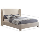 Meridian Penny Beige Polyester Fabric King Bed IMAGE 7