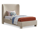 Meridian Penny Beige Polyester Fabric Twin Bed IMAGE 1