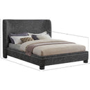 Meridian Penny Black Polyester Fabric Full Bed IMAGE 7