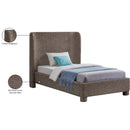 Meridian Penny Brown Polyester Fabric Twin Bed IMAGE 8