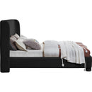  Meridian Penny Black Boucle Fabric Upholstered Full Bed IMAGE 4