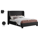  Meridian Penny Black Boucle Fabric Upholstered Full Bed IMAGE 8
