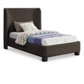  Color_Brown Size_Twin -- Penny Brown Boucle Fabric Upholstered Twin Bed IMAGE 1