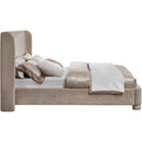 Meridian Penny Beige Chenille Fabric Full Bed IMAGE 5