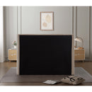  Meridian Penny Beige Chenille Fabric Upholstered Queen Bed IMAGE 8