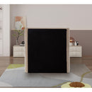  Meridian Penny Beige Chenille Fabric Upholstered Twin Bed IMAGE 8