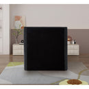  Meridian Penny Black Chenille Fabric Upholstered Twin Bed IMAGE 8