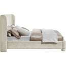 Meridian Penny Cream Chenille Fabric Full Bed IMAGE 5