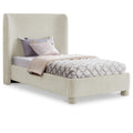  Color_Cream Size_Twin -- Penny Cream Chenille Fabric Upholstered Twin Bed IMAGE 1