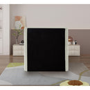  Meridian Penny Cream Chenille Fabric Upholstered Twin Bed IMAGE 8