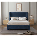 Meridian Penny Navy Chenille Fabric Full Bed IMAGE 4