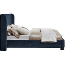 Meridian Penny Navy Chenille Fabric King Bed IMAGE 5