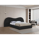  Color_Black Size_King -- Everest Black Boucle Fabric Upholstered King Bed IMAGE 2