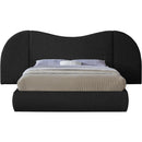  Color_Black Size_King -- Everest Black Boucle Fabric Upholstered King Bed IMAGE 3