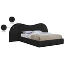  Color_Black Size_King -- Everest Black Boucle Fabric Upholstered King Bed IMAGE 7