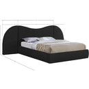  Color_Black Size_King -- Everest Black Boucle Fabric Upholstered King Bed IMAGE 8