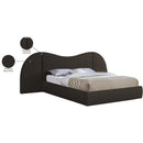  Meridian Everest Brown Boucle Fabric Upholstered King Bed IMAGE 7