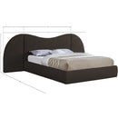 Meridian Everest Brown Boucle Fabric Upholstered King Bed IMAGE 8