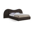  Color_Brown Size_Queen -- Everest Brown Boucle Fabric Upholstered Queen Bed IMAGE 1