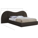  Meridian Everest Brown Boucle Fabric Upholstered Queen Bed IMAGE 8