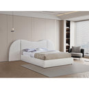  Meridian Everest Cream Boucle Fabric Upholstered King Bed IMAGE 2