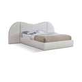  Color_Cream Size_Queen -- Everest Cream Boucle Fabric Upholstered Queen Bed IMAGE 1