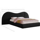 Meridian Everest Black Linen Textured Fabric Upholstered King Bed IMAGE 9