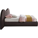  Color_Brown Size_King -- Everest Brown Linen Textured Fabric Upholstered King Bed IMAGE 5