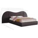  Color_Brown Size_King -- Everest Brown Linen Textured Fabric Upholstered King Bed IMAGE 9