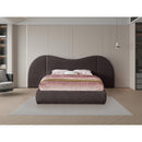  Color_Brown Size_Queen -- Everest Brown Linen Textured Fabric Upholstered Queen Bed IMAGE 4