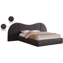 Color_Brown Size_Queen -- Everest Brown Linen Textured Fabric Upholstered Queen Bed IMAGE 8