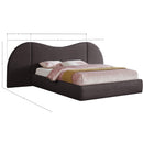 Color_Brown Size_Queen -- Everest Brown Linen Textured Fabric Upholstered Queen Bed IMAGE 9