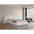  Color_Cream Size_King -- Everest Cream Linen Textured Fabric Upholstered King Bed IMAGE 2