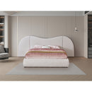  Color_Cream Size_King -- Everest Cream Linen Textured Fabric Upholstered King Bed IMAGE 4