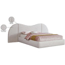  Color_Cream Size_King -- Everest Cream Linen Textured Fabric Upholstered King Bed IMAGE 8