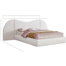  Color_Cream Size_King -- Everest Cream Linen Textured Fabric Upholstered King Bed IMAGE 9