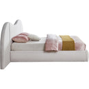  Color_Cream Size_Queen -- Everest Cream Linen Textured Fabric Upholstered Queen Bed IMAGE 5