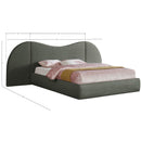  Color_Olive Size_King -- Everest Olive Green Linen Textured Fabric Upholstered King Bed IMAGE 9
