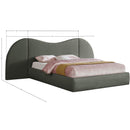  Color_Olive Size_Queen -- Everest Olive Green Linen Textured Fabric Upholstered Queen Bed IMAGE 9