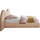  Color_Tan Size_King -- Everest Tan Linen Textured Fabric Upholstered King Bed IMAGE 5
