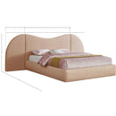  Color_Tan Size_Queen -- Everest Tan Linen Textured Fabric Upholstered Queen Bed IMAGE 9