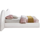 Meridian Everest White Linen Textured Fabric Queen Bed (3 Boxes) IMAGE 5