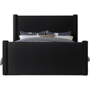  Color_Black Size_Full -- Elias Black Velvet Upholstered Full Bed IMAGE 3