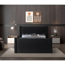  Color_Black Size_Full -- Elias Black Velvet Upholstered Full Bed IMAGE 4