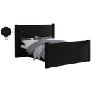  Color_Black Size_Full -- Elias Black Velvet Upholstered Full Bed IMAGE 8