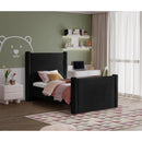  Meridian Elias Black Velvet Upholstered Twin Bed IMAGE 2