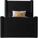  Meridian Elias Black Velvet Upholstered Twin Bed IMAGE 3