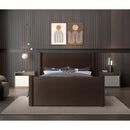  Meridian Elias Brown Velvet Upholstered Full Bed IMAGE 4