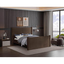  Meridian Elias Brown Velvet Upholstered King Bed IMAGE 2