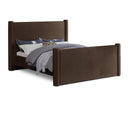  Meridian Elias Brown Velvet Upholstered Queen Bed IMAGE 1